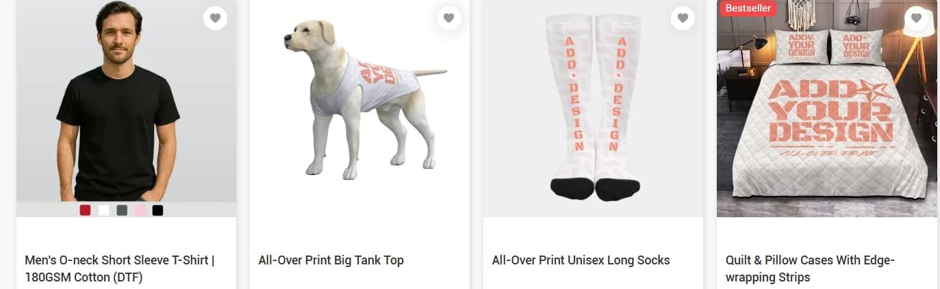 Variety of custom apparel